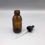 Pharmacondo - BOUTEILLE EN VERRE AMBRE AVEC SECHOIR 125ml