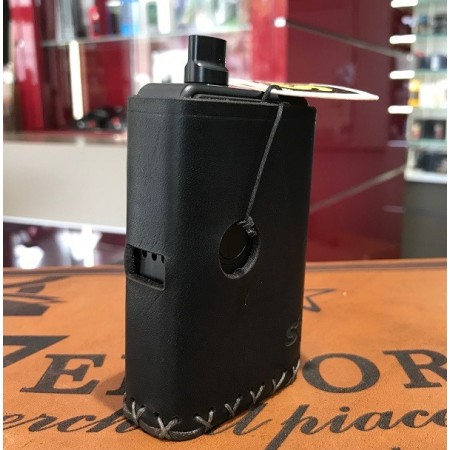 Billet Box COVER IN LEATHER von Cover for Vapers - BLACK LOGO
