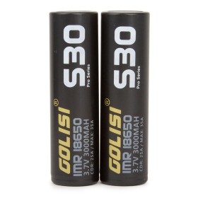 18650 - GOLISI S30 IMR 3000mAh 25A PROTECTED - 2 PEZZI - Flat top