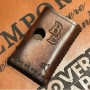 Billet Box COVER IN CUOIO by Cover per Svapatori - LOGO OLD BROWN