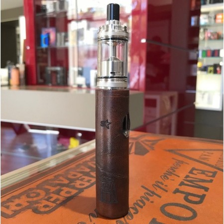 Dicodes - Dani Extreme V3 60W M 18500 - 22mm COVER IN CUOIO by Cover per Svapatori - LOGO OLD BROWN