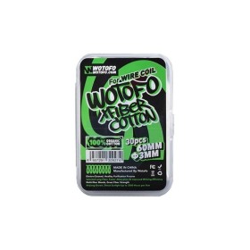 Cotone WOTOFO XFIBER COTTON pretagliato da 3mm - 30 PEZZI