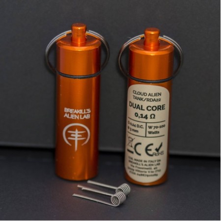 Breakill's Alien Lab - Cloud Alien Tank/RDA22 DC0,14 - DUAL CORE 0.14ohm ID 3mm 85-100W - 2 PEZZI