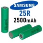 18650 - Samsung 25R 2500mAh 20A