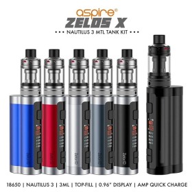 Aspire - ZELOS X 18650 KIT CON NAUTILUS 3 22mm