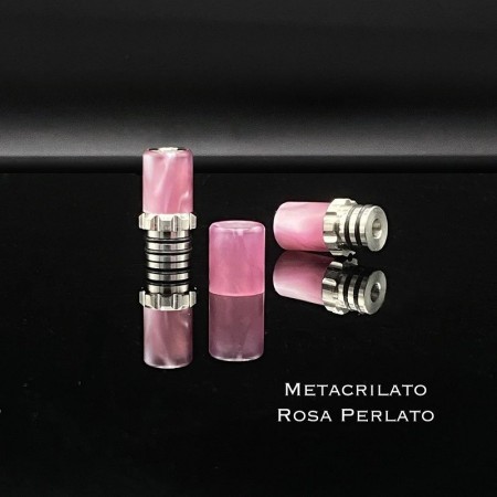 The Vaping Gentlemen Club - DRIP TIP 21 COMPLETO - Metacrilato Rosa Perlato