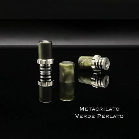 The Vaping Gentlemen Club - DRIP TIP 21 COMPLETO - Metacrilato Verde Perlato