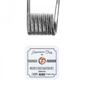 FumyTech prebuilt coil MICRO FUSED CLAPTON MTL NI80 0.88ohm ID 2.5mm 10pcs