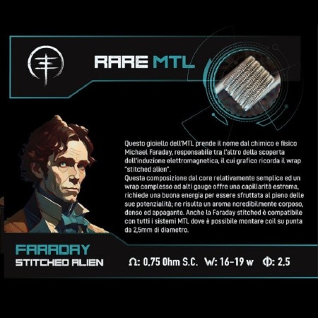 Breakill's Alien Lab - Heroes Limited Edition - FARADAY STITCHED ALIEN RARE MTL 0.75ohm ID 2,5mm 16-19W - 2 PEZZI