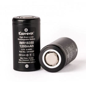 18350 - KEEPPOWER IMR 1200mAh 10A - 2 PEZZI