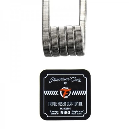 FumyTech prebuilt coil TRIPLE FUSED CLAPTON NI80 0.30ohm ID 3mm 10pcs