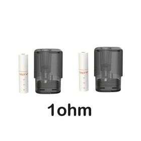 Aspire - Vilter / S / Fun Pod Kit 450mAh POD DI RICAMBIO 2ml/1ohm - 2 PEZZI