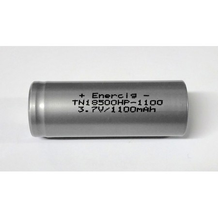 18500 - ENERCIG IMR 1100mAh 22A - Flat Top