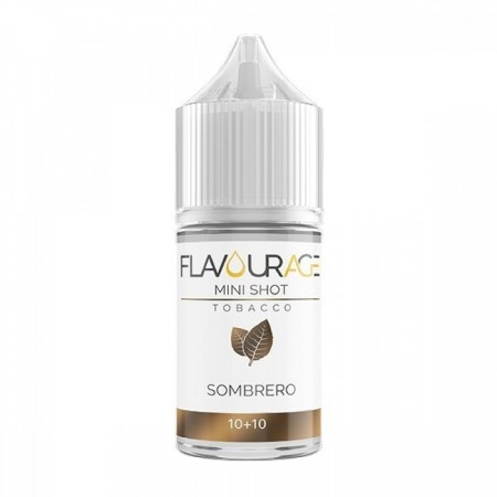 MINI SHOT - Flavourage - Tobacco - SOMBRERO - aroma 10+10 in flacone da 30ml