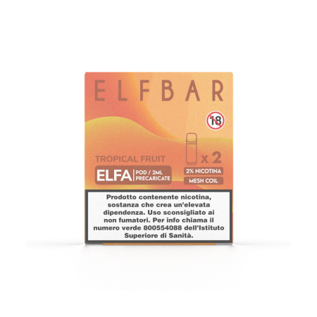 ElfBar - ELFA POD PRECARICATE 20mg/ml - FRUTTI TROPICALI - 2 PEZZI