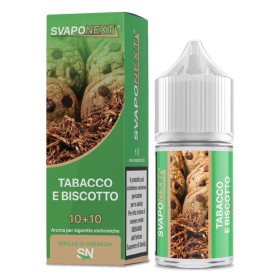 MINI SHOT - SvapoNext - Starter Flavour - TABACCO E BISCOTTO - aroma 10+10 in flacone da 30ml