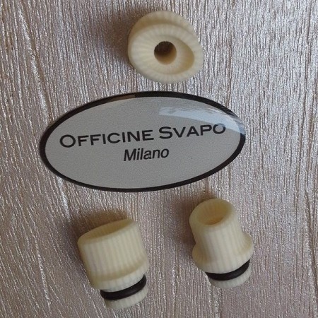 Officine Svapo DRIP TIP HYDRA Galalite Ivoire rayé
