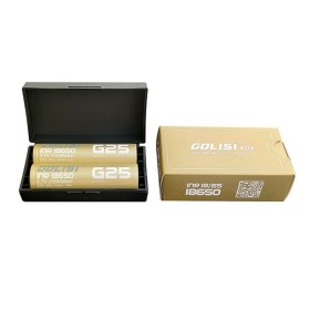 18650 - GOLISI G25 IMR 2500mAh 20A PROTECTED - 2 PEZZI - Flat top