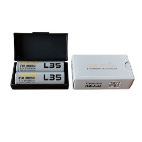 18650 - GOLISI L35 IMR 3500mAh 20A PROTECTED - 2 PEZZI - Flat top