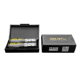 18650 - GOLISI S26 IMR 2600mAh 25A PROTECTED - 2 PEZZI - Flat top